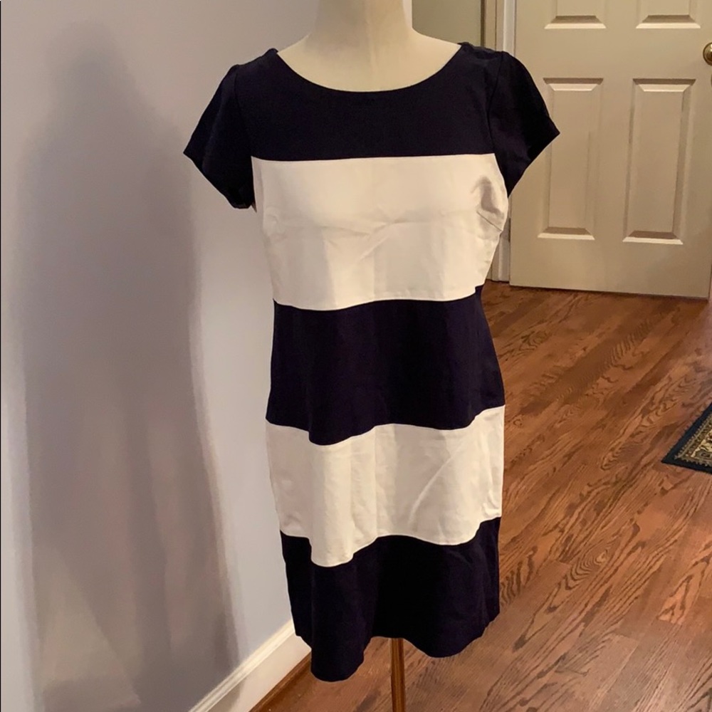 Banana Republic stripe ponte dress 12P
